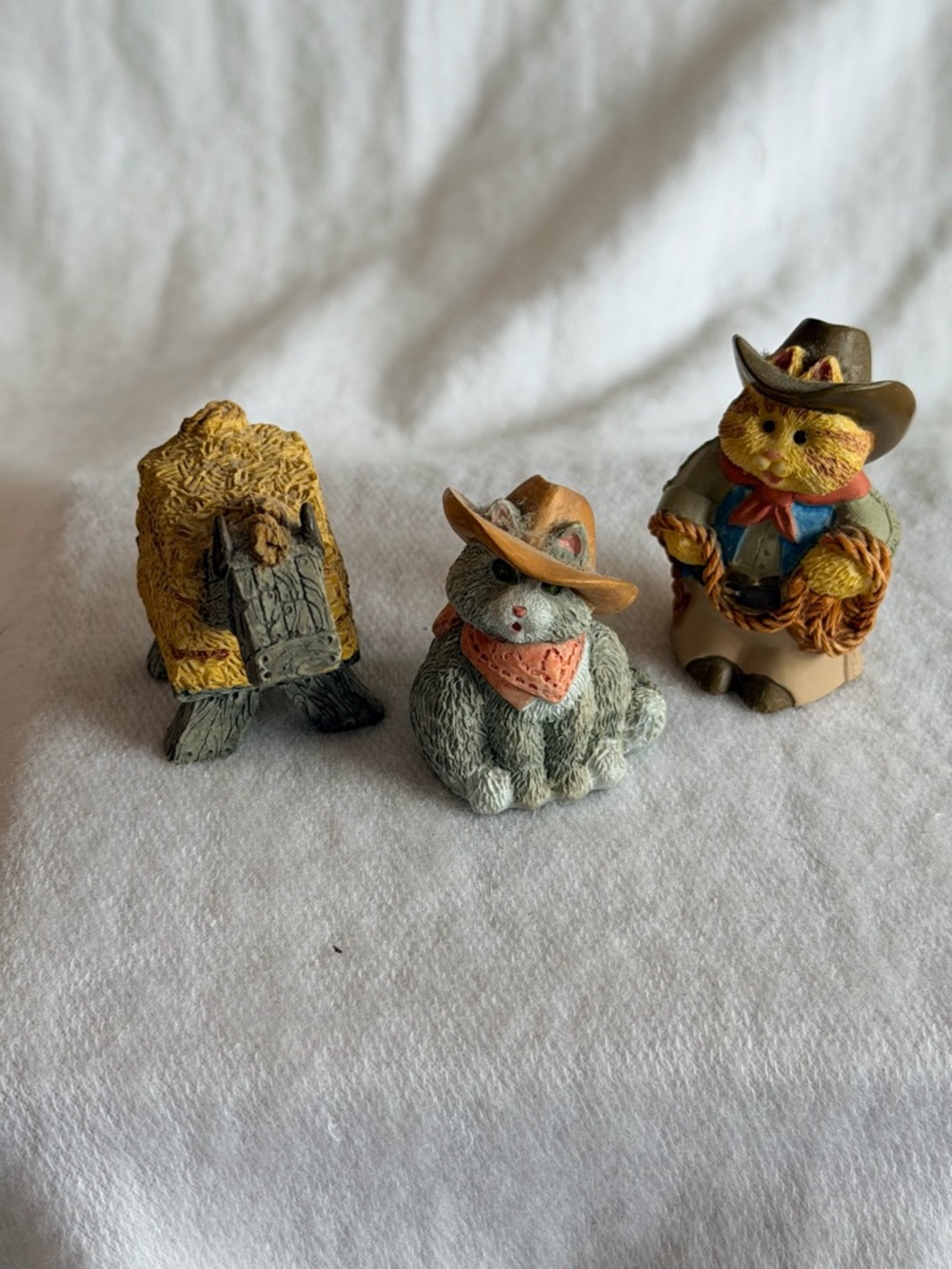 Hallmark Western Animal Figurine Trio in Gray, Yellow, Tan
